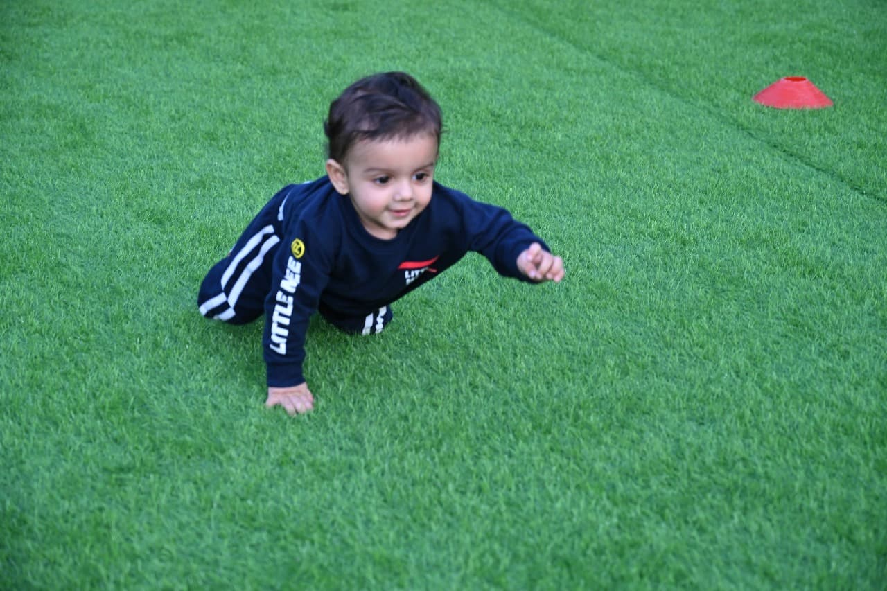 Children in a running race